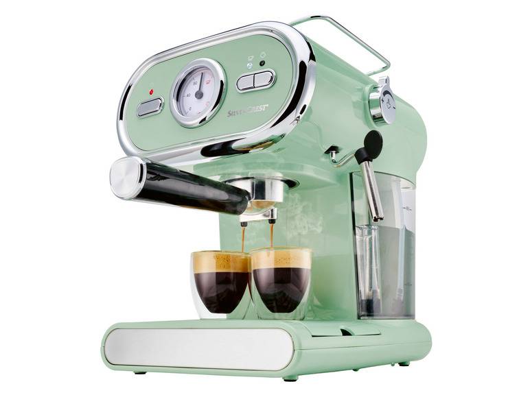 SILVERCREST® KITCHEN TOOLS Espressomaschine »SEM 1100 E1«, mint, 1100 W Auslauf