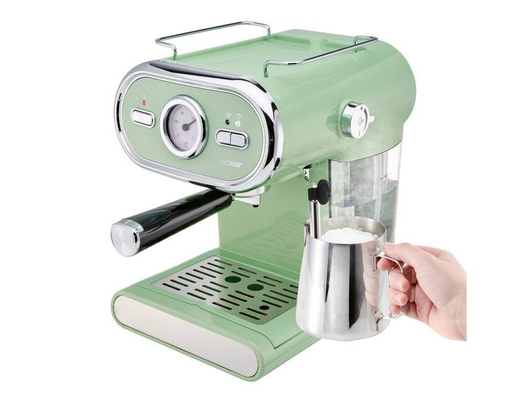 SILVERCREST® KITCHEN TOOLS Espressomaschine »SEM 1100 E1«, mint, 1100 W Auslauf