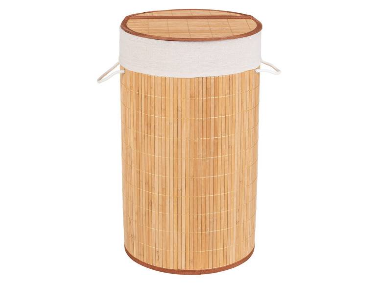 Wenko Wäschetruhe »Bamboo«, 55 l Fassungsvermögen, mit Baumwoll-Wäschesack, aus Bambus Fabrikverkauf