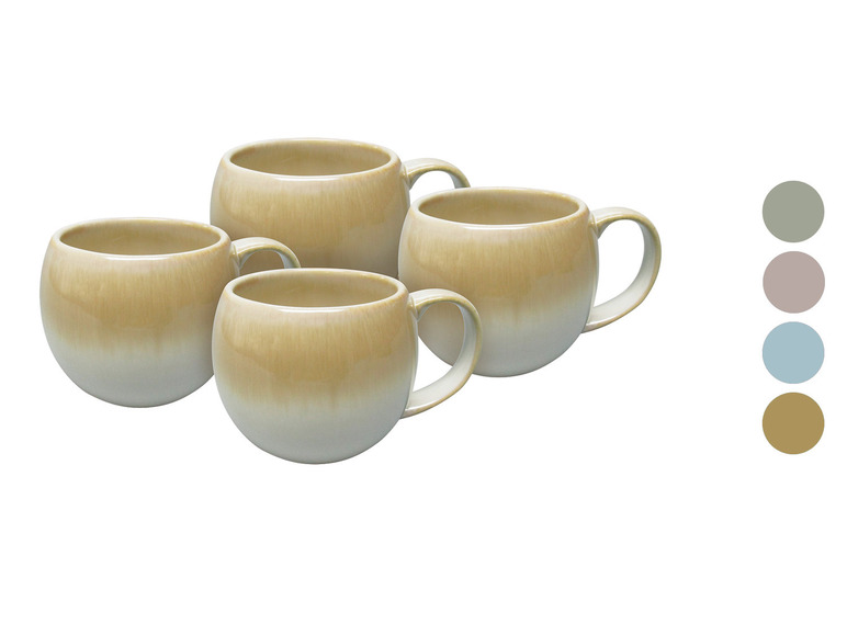 vanWell Kaffeebecher 4erSet bauchig ca. 50cl Steingut Cyber Monday