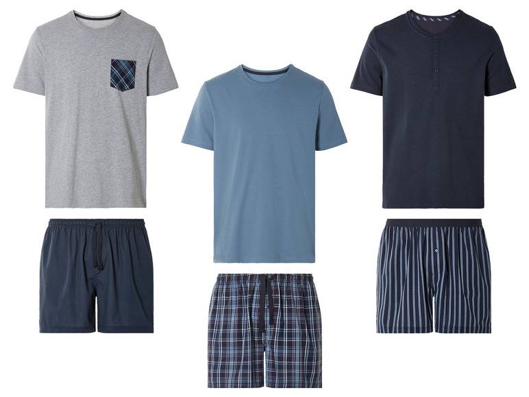 LIVERGY® Herren Pyjama mit Shorts Neueste Mode