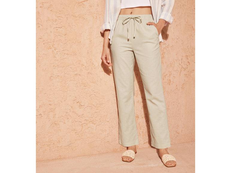 esmara® Damen Leinenhose, hohe Leibhöhe Riesige Ersparnisse