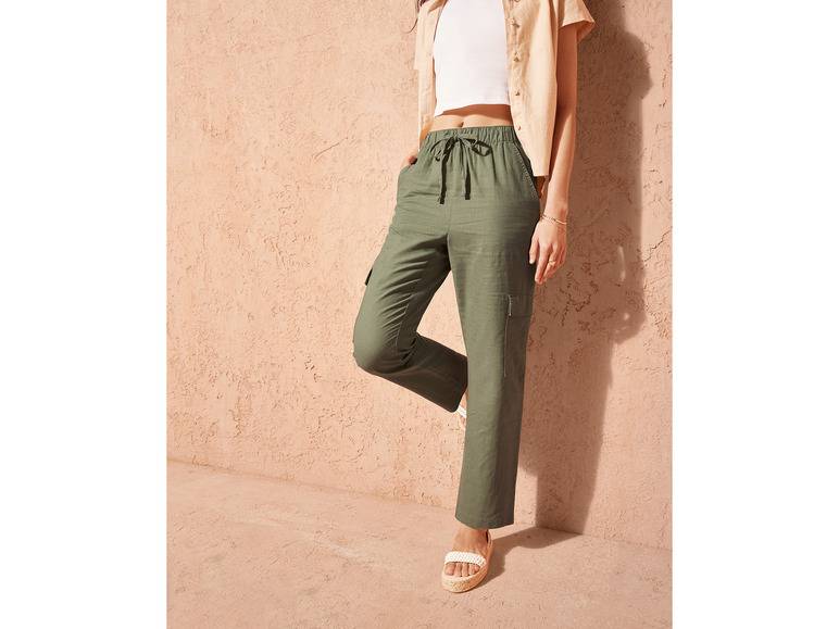 esmara® Damen Leinenhose, hohe Leibhöhe Riesige Ersparnisse