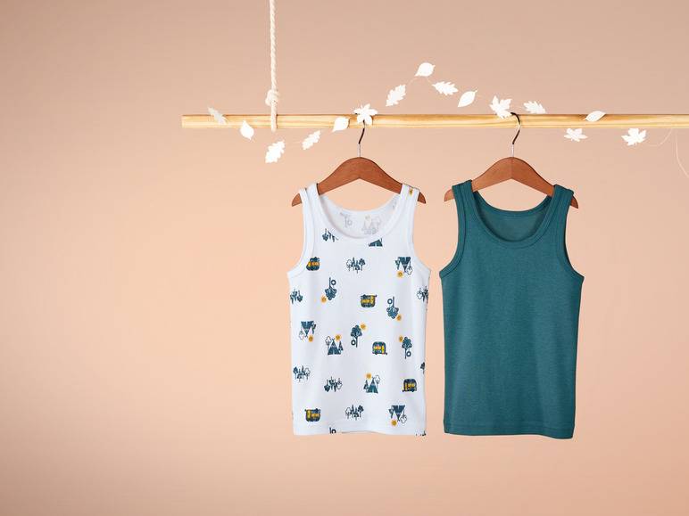 lupilu® Kleinkinder Unterhemden, 2 Stück, reine Baumwolle JETZT KAUFEN