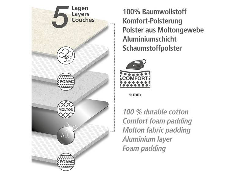 Wenko Bügeldecke »Air Comfort«, dampfbügelgeeignet Black Friday