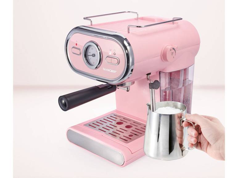 SILVERCREST® KITCHEN TOOLS Espressomaschine/Siebträger Pastell rosa SEM 1100 D3 + Elektrische Kaffeemühle »SKME 180 C1«, 180 W Osterangebot