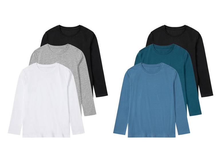 pepperts!® Kinder Jungen Langarmshirts, 3 Stück, mit Rundhalsausschnitt Top Angebot