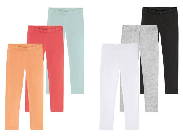 lupilu® Kleinkinder Leggings, 3 Stück, mit Baumwolle Blitzangebot