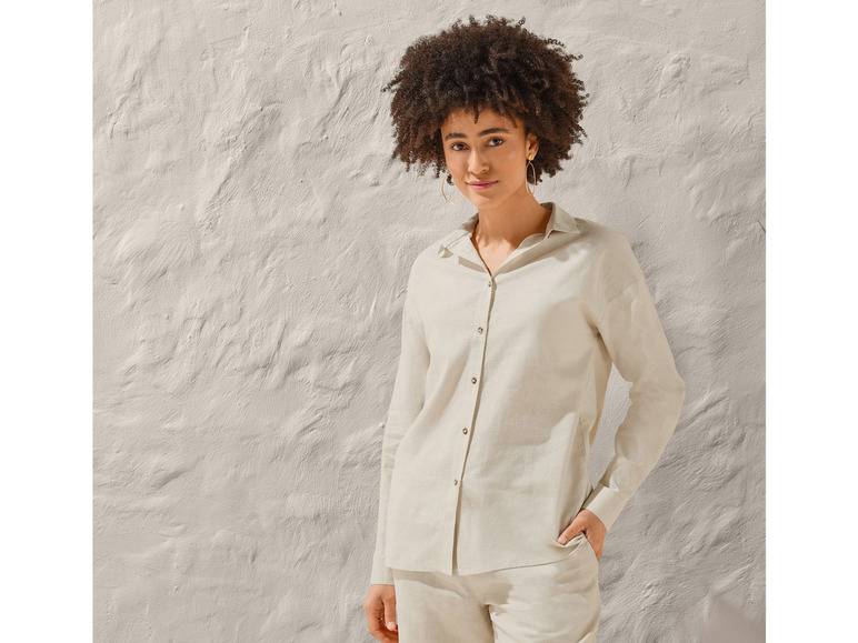 esmara® Damen Leinenbluse, leger geschnitten Sonderangebote