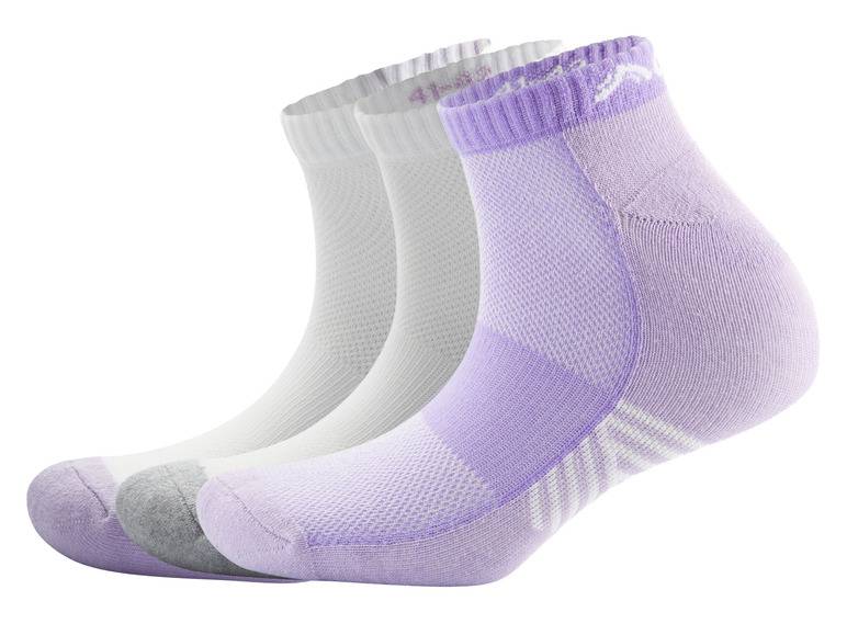 CRIVIT Damen Sport-Sneakersocken, 3 Paar, mit Baumwolle Tiefpreis