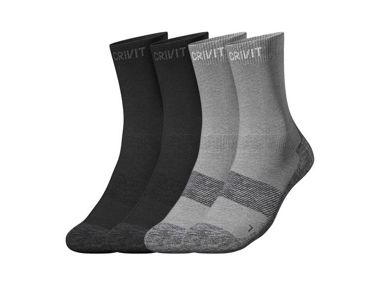 CRIVIT Herren Outdoorsocken, 2 Paar, mit SmartStep-Fußbett Bis zu 65% Rabatt