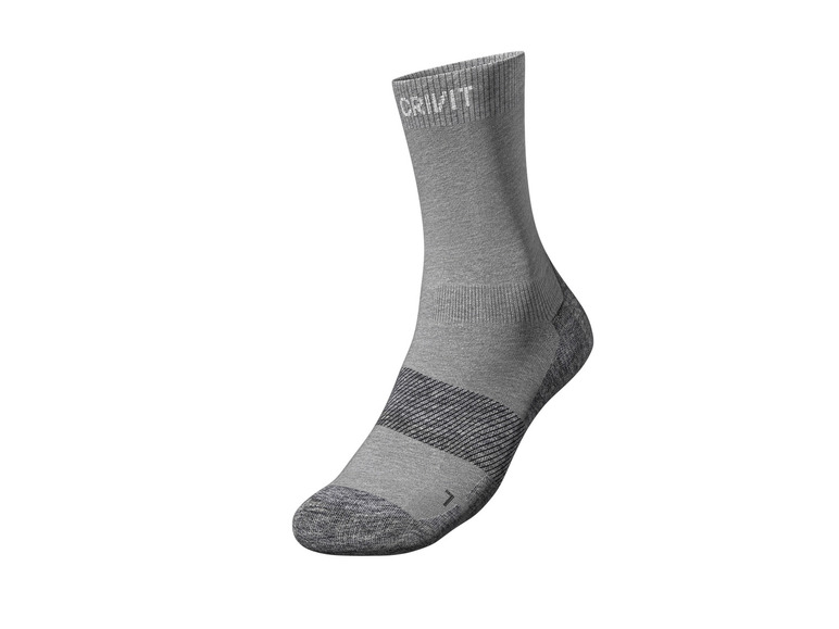 CRIVIT Herren Outdoorsocken, 2 Paar, mit SmartStep-Fußbett Bis zu 65% Rabatt