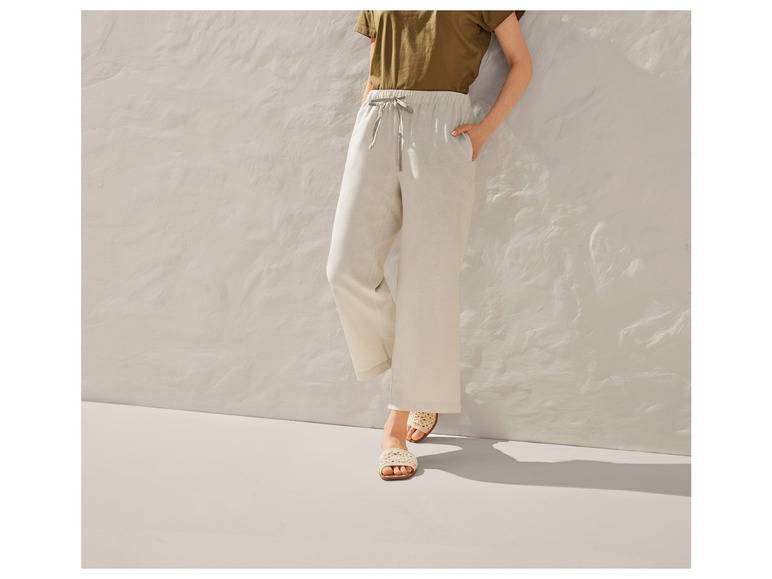 esmara® Damen Leinenhose mit normaler Leibhöhe Nur noch ein Tag übrig