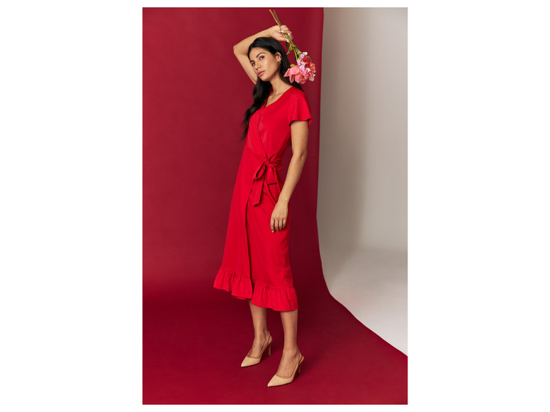 esmara® Damen Wickelkleid mit verspielten Volants Kostenloser Versand international