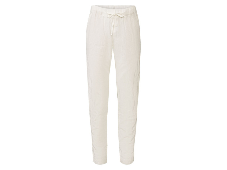 esmara® Damen Leinenhose mit Gummizugbund und Bindeband Speichern exportieren