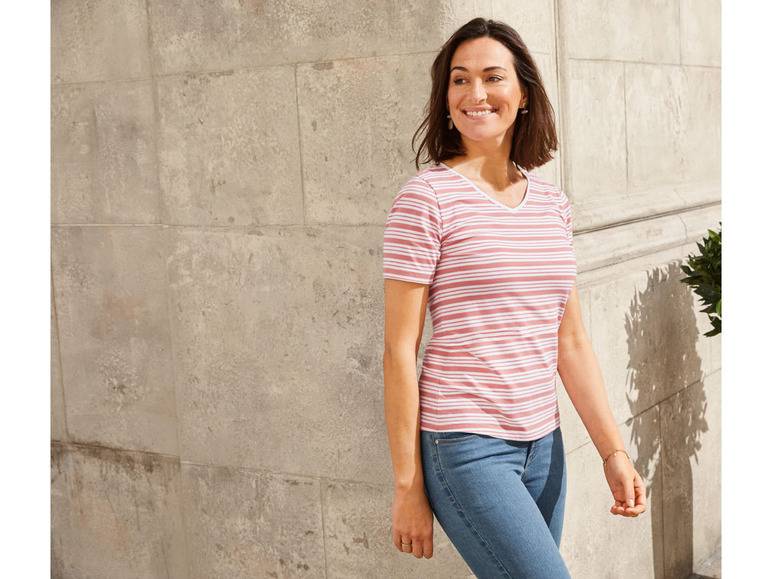 esmara® Damen T-Shirt, 2 Stück, mit hohem Baumwollanteil Verkauf