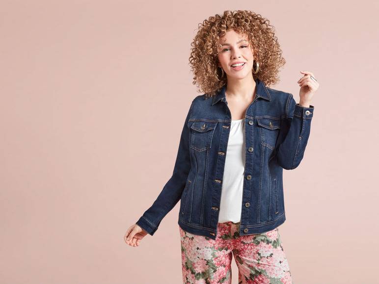 esmara® Damen Jeansjacke, leicht tailliert geschnitten Großer Ausverkauf