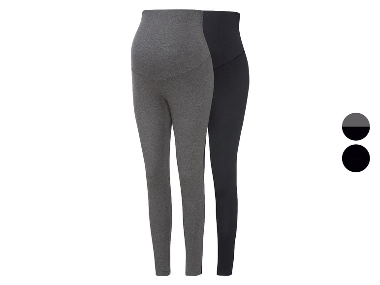 esmara® Damen Umstands Leggings, 2 Stück, mit Bio-Baumwolle Online Shopping