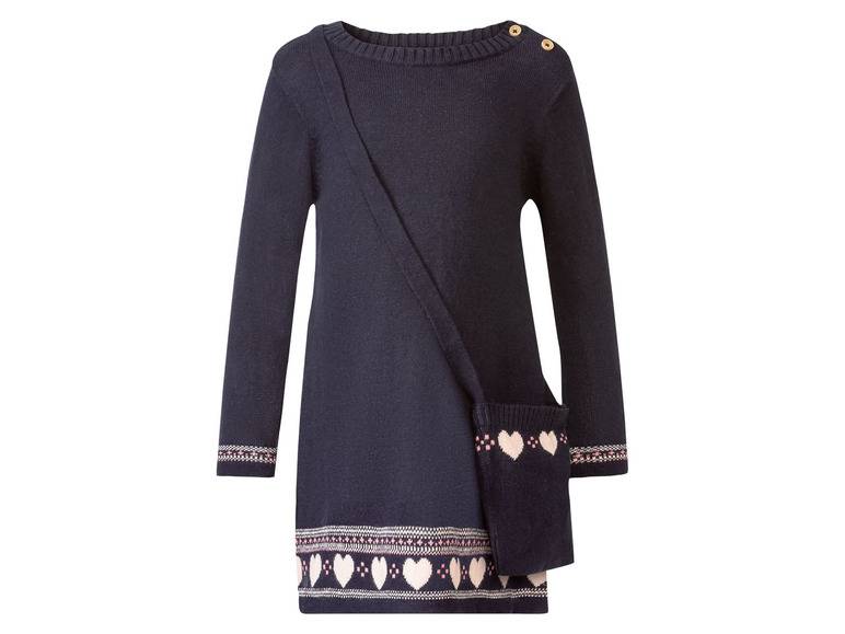 lupilu® Kleinkinder Strickkleid, mit Umhängetäschchen Saisonschlussverkauf