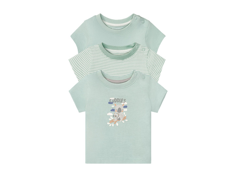 lupilu® Baby T-Shirt, 3 Stück, mit Bio-Baumwolle Super Rabatt