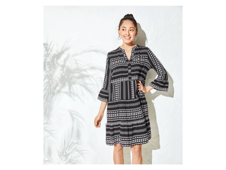 esmara® Damen Tunika Kleid, mit Volants am Ärmelabschluss Begrenzt auf 3 Tage