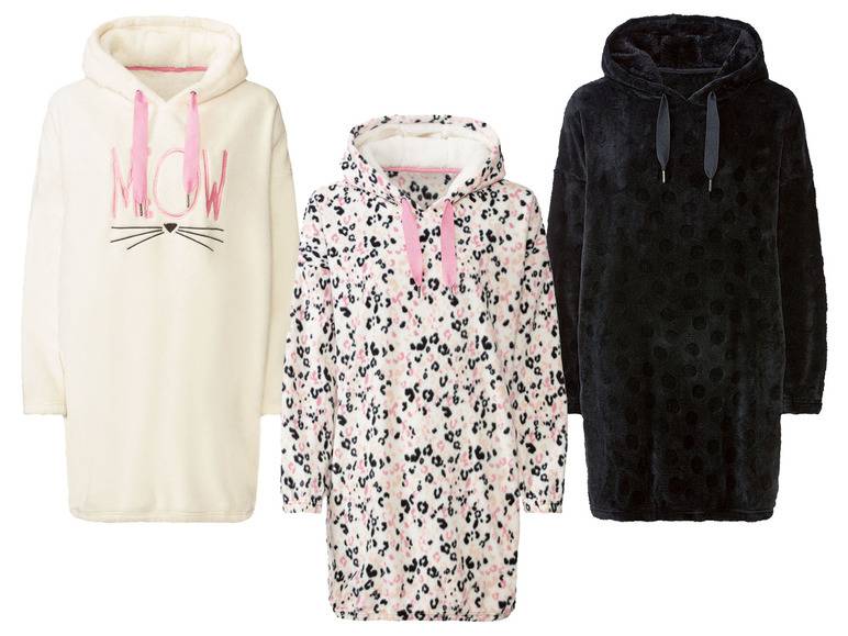 esmara® Damen Plüsch-Kleid mit Kapuze und Teddyplüsch zollfrei