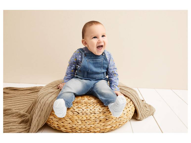 lupilu® Baby Latzhose Sweatdenim, mit Bio-Baumwolle Angebote