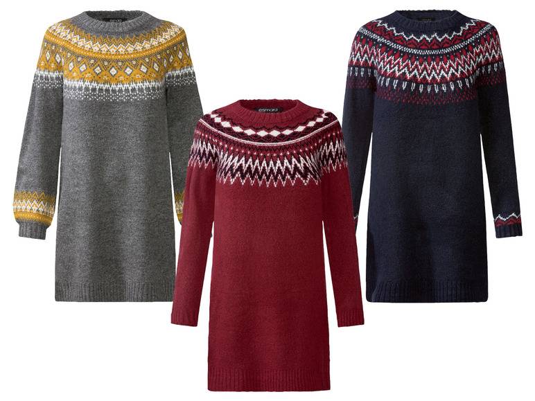 esmara® Damen Strickkleid mit Jacquardmuster Sonderangebot