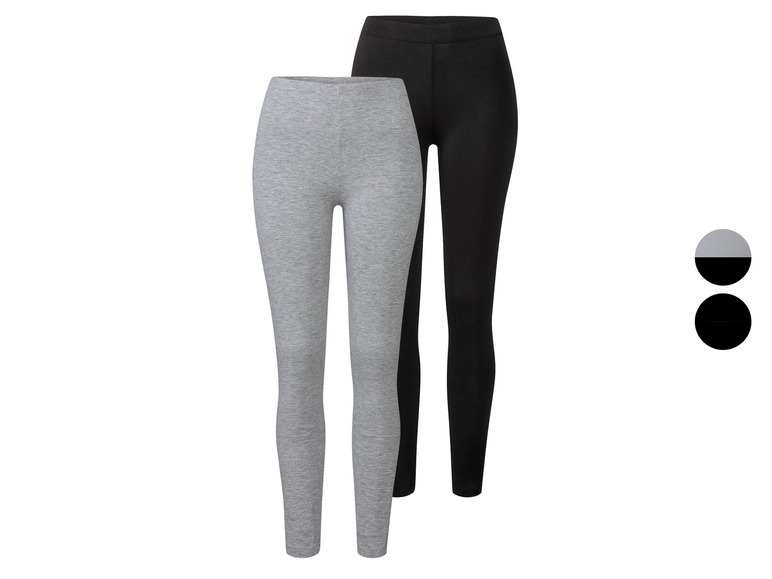 esmara® Damen Leggings, 2 Stück, normale Leibhöhe Preisnachlass