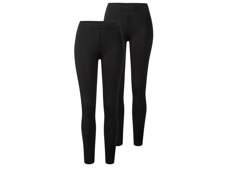esmara® Damen Leggings, 2 Stück, normale Leibhöhe Preisnachlass