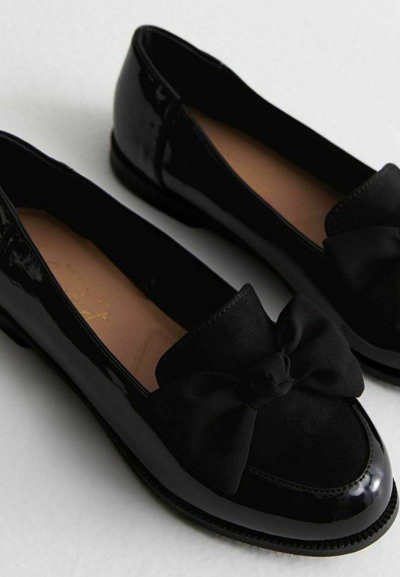 New Look Wide Fit New Look Wide Fit COMFORT WIDE FIT BOW FRONT - Slip-ons - black Osterangebot