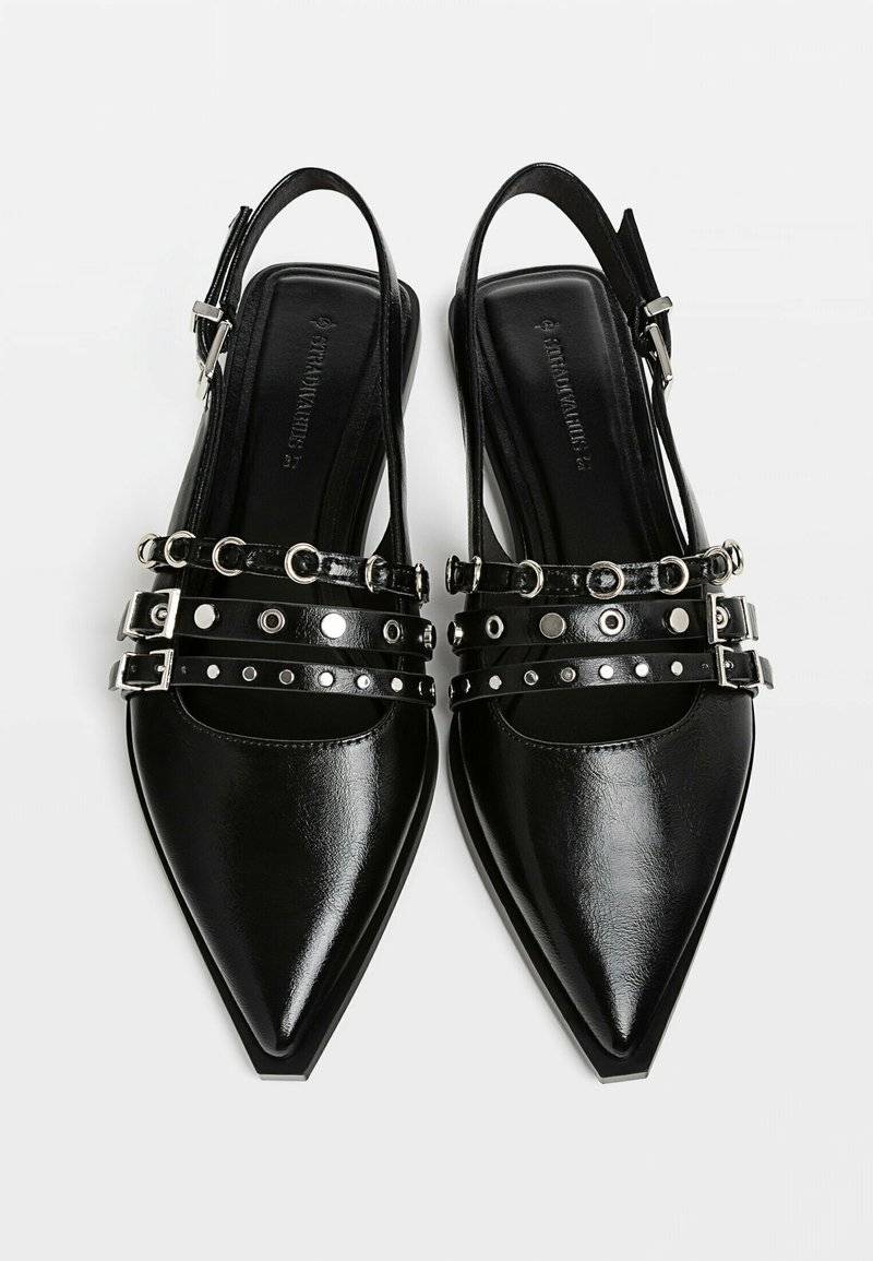 Stradivarius Stradivarius Slingback ballet pumps - black Exklusive Angebote