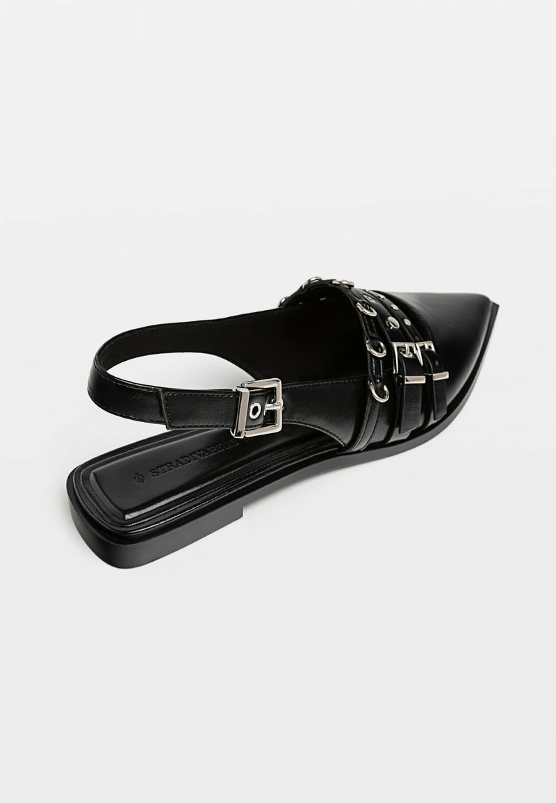 Stradivarius Stradivarius Slingback ballet pumps - black Exklusive Angebote
