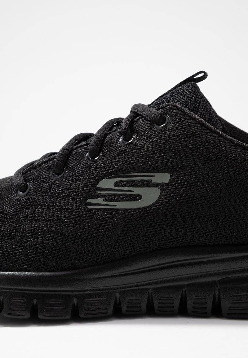 Skechers Wide Fit Skechers Wide Fit GRACEFUL - Trainers - black Wochenangebot