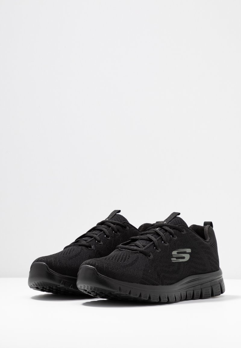 Skechers Wide Fit Skechers Wide Fit GRACEFUL - Trainers - black Wochenangebot