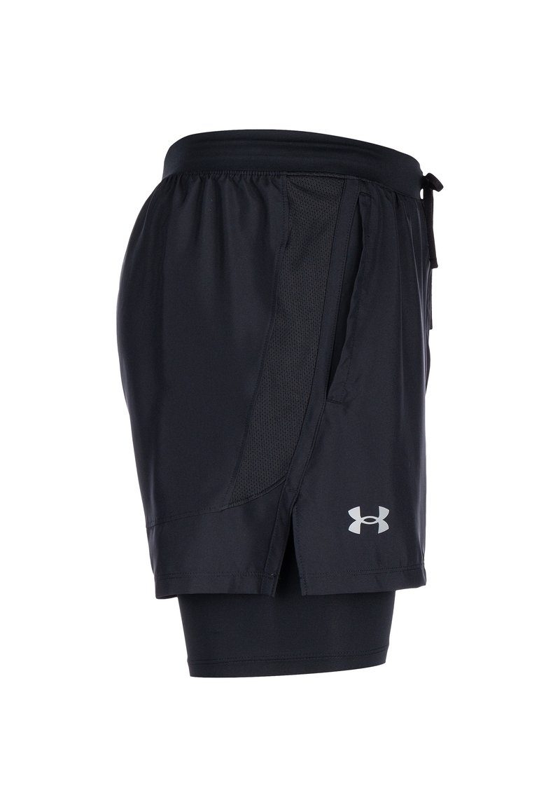 Under Armour Under Armour LAUNCH SHORTS 2-IN-1 - Sports shorts - black black reflective Lagerräumung