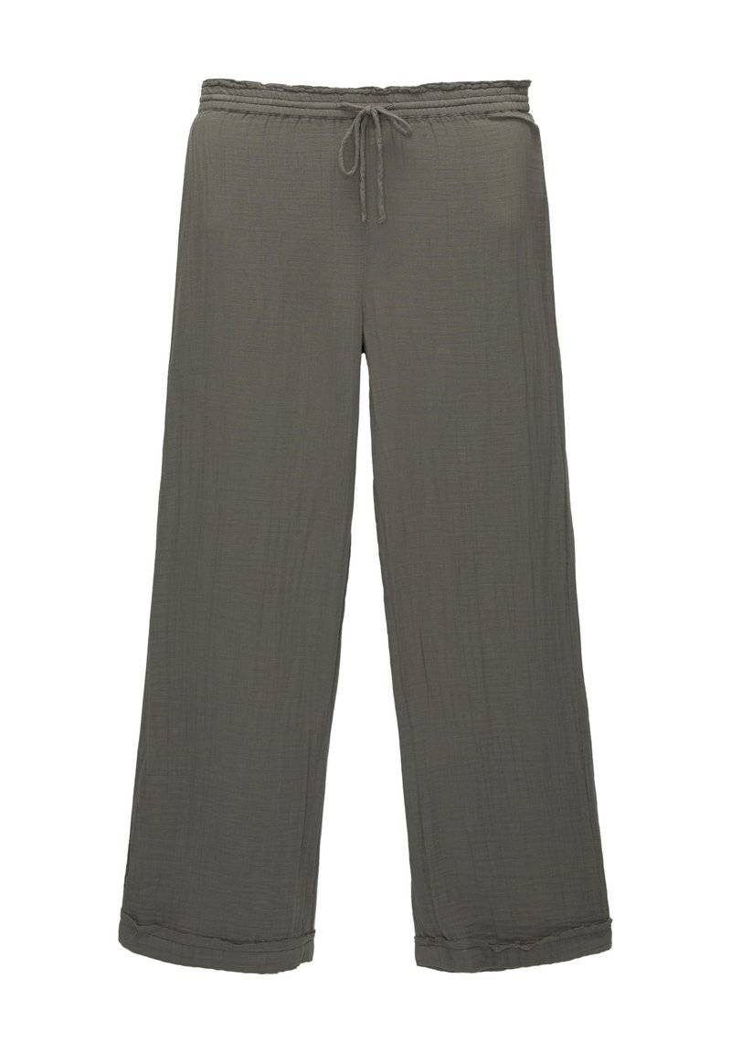PULL&BEAR PULL&BEAR CREASED WITH FRAYED HEMS - Trousers - dark grey Saisonale Angebote