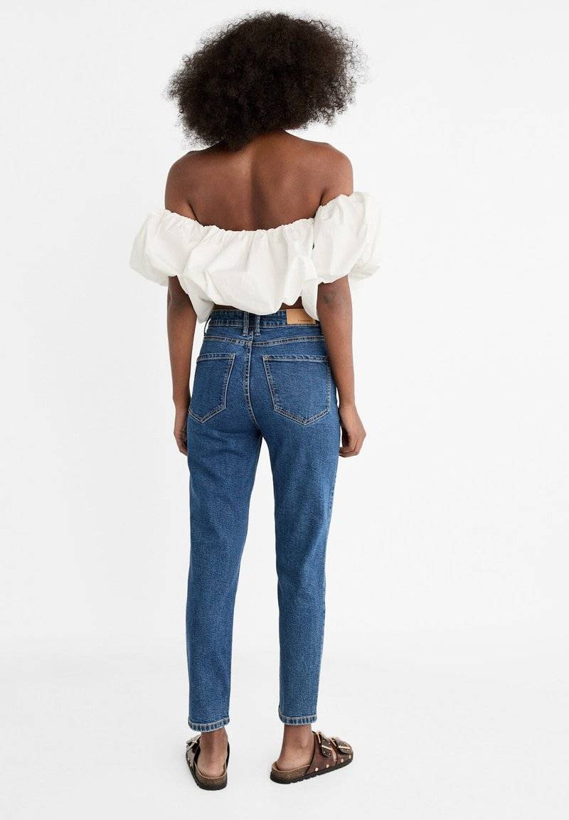 Stradivarius Stradivarius MOM - Relaxed fit jeans - raw denim Sonderangebote