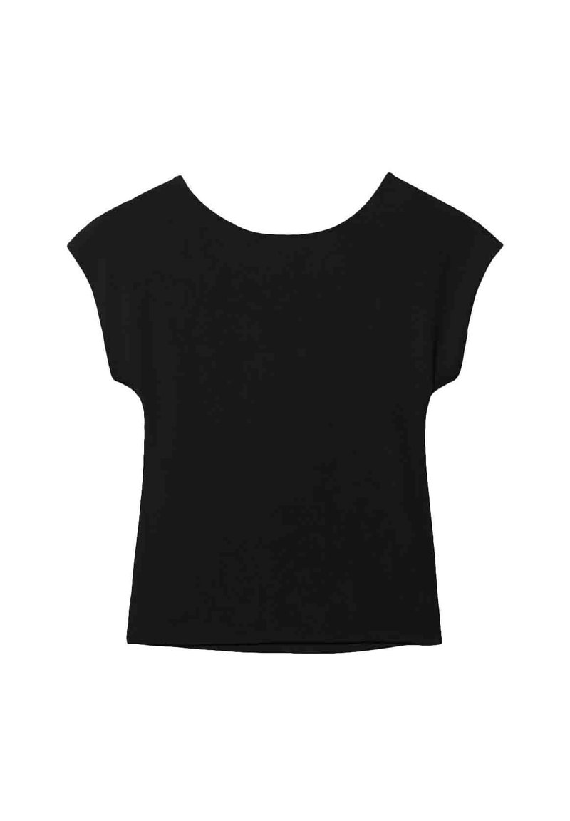 Stradivarius Stradivarius OPEN-BACK - Basic T-shirt - black Tiefpreis