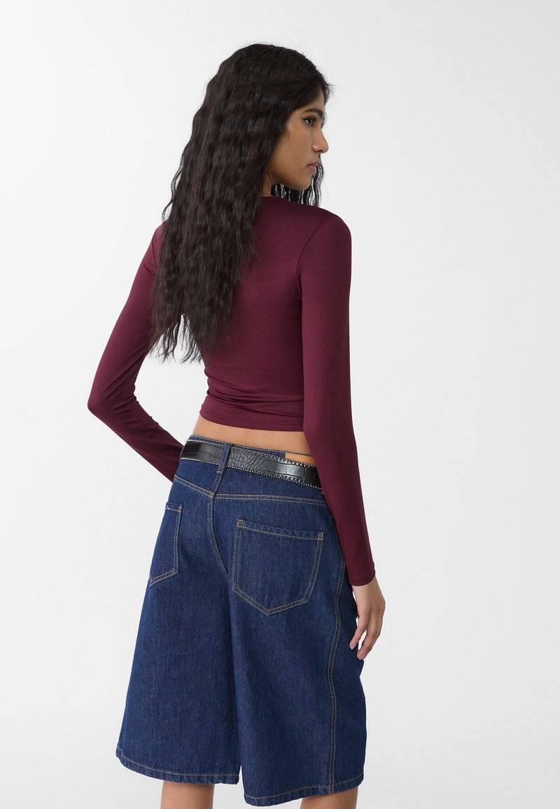 Stradivarius Stradivarius Long sleeved top - bordeaux Super Sparpreis