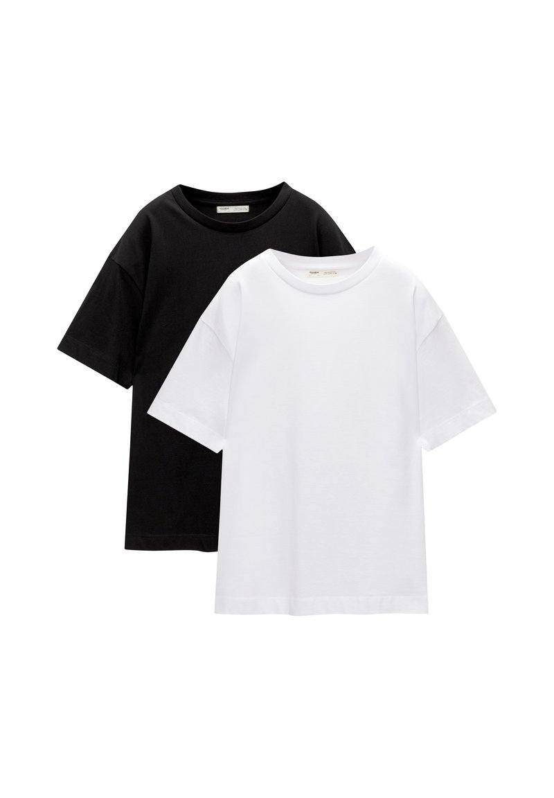 PULL&BEAR PULL&BEAR SHORT SLEEVE - PACK OF 2 - Basic T-shirt - white JETZT KAUFEN