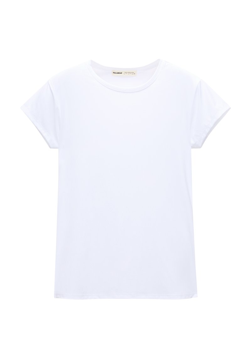 PULL&BEAR PULL&BEAR SHORT SLEEVE - Basic T-shirt - white Bis zu 55% Rabatt
