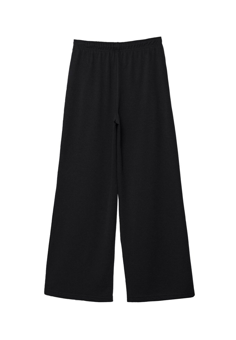 Stradivarius Stradivarius WIDE-LEG JOGGER - Tracksuit bottoms - black Nur noch ein Tag übrig