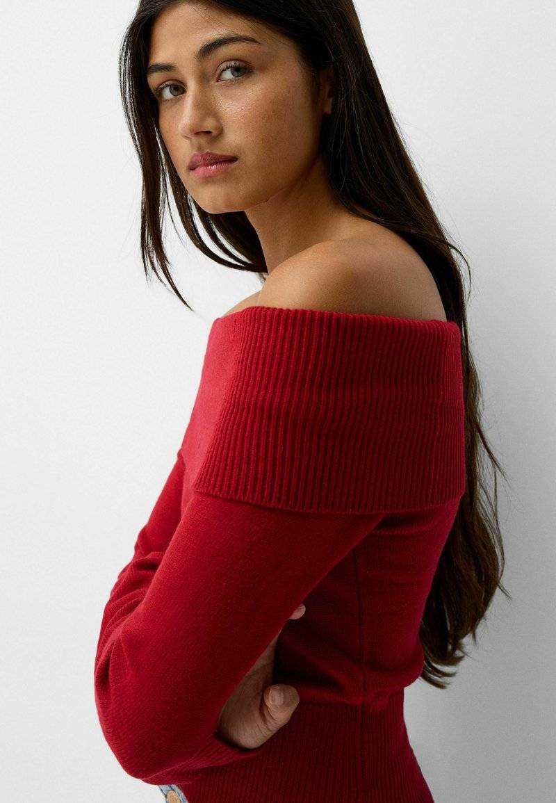 Bershka Bershka Jumper - red Super Rabatt