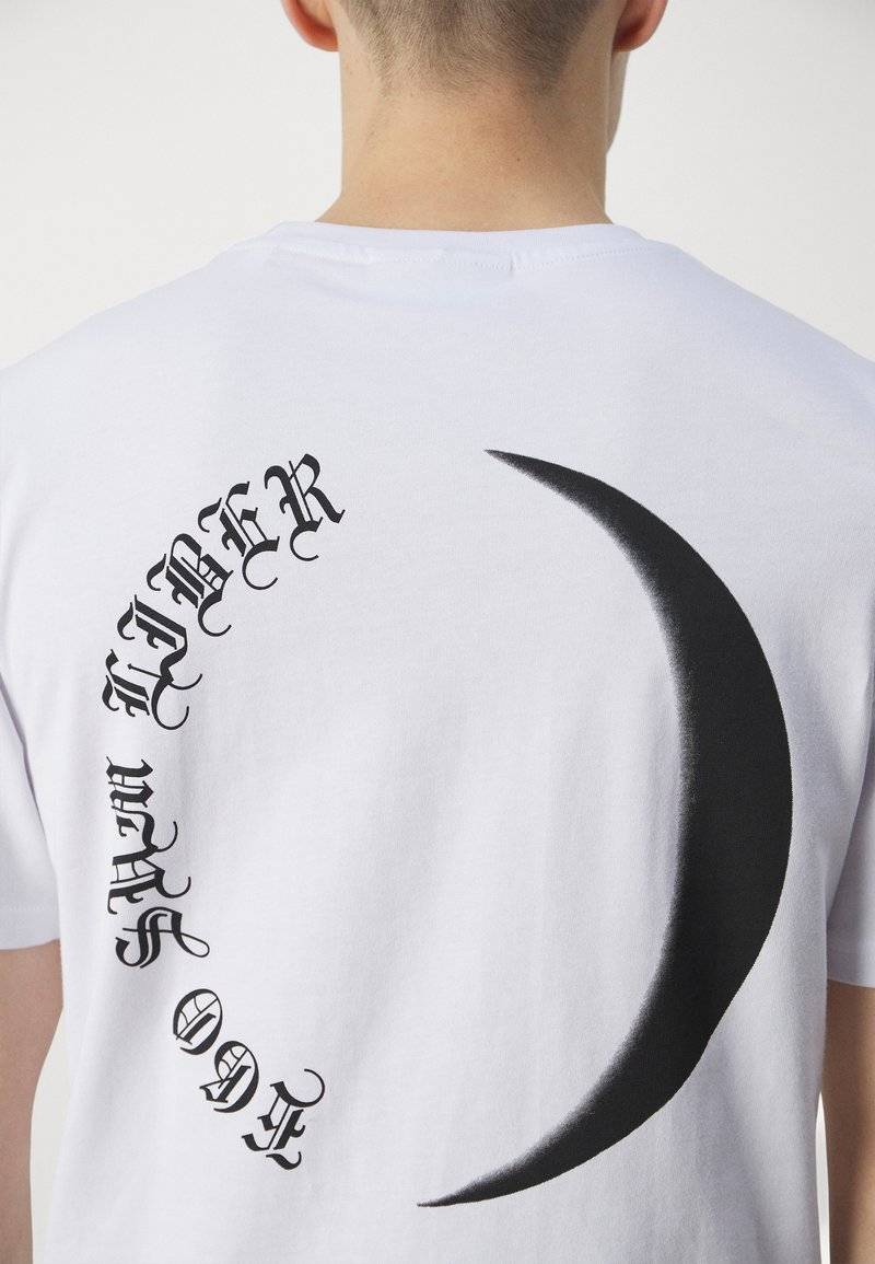 Han Kjøbenhavn Han Kjøbenhavn SHADOWS MOON REGULAR TEE UNISEX - Print T-shirt - white Blitzverkäufe