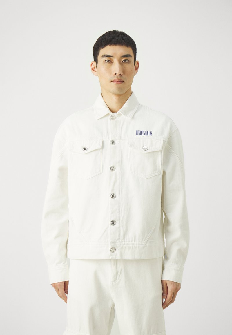 Les Benjamins Les Benjamins JACKET UNISEX - Denim jacket - white Versandkostenfrei