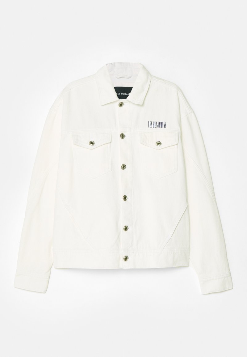 Les Benjamins Les Benjamins JACKET UNISEX - Denim jacket - white Versandkostenfrei