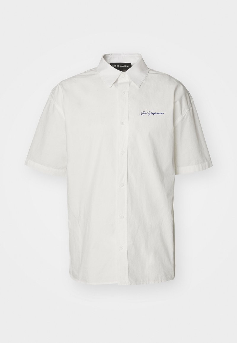 Les Benjamins Les Benjamins SHORT SLEEVE UNISEX - Button-down blouse - white Valentinstagsangebot