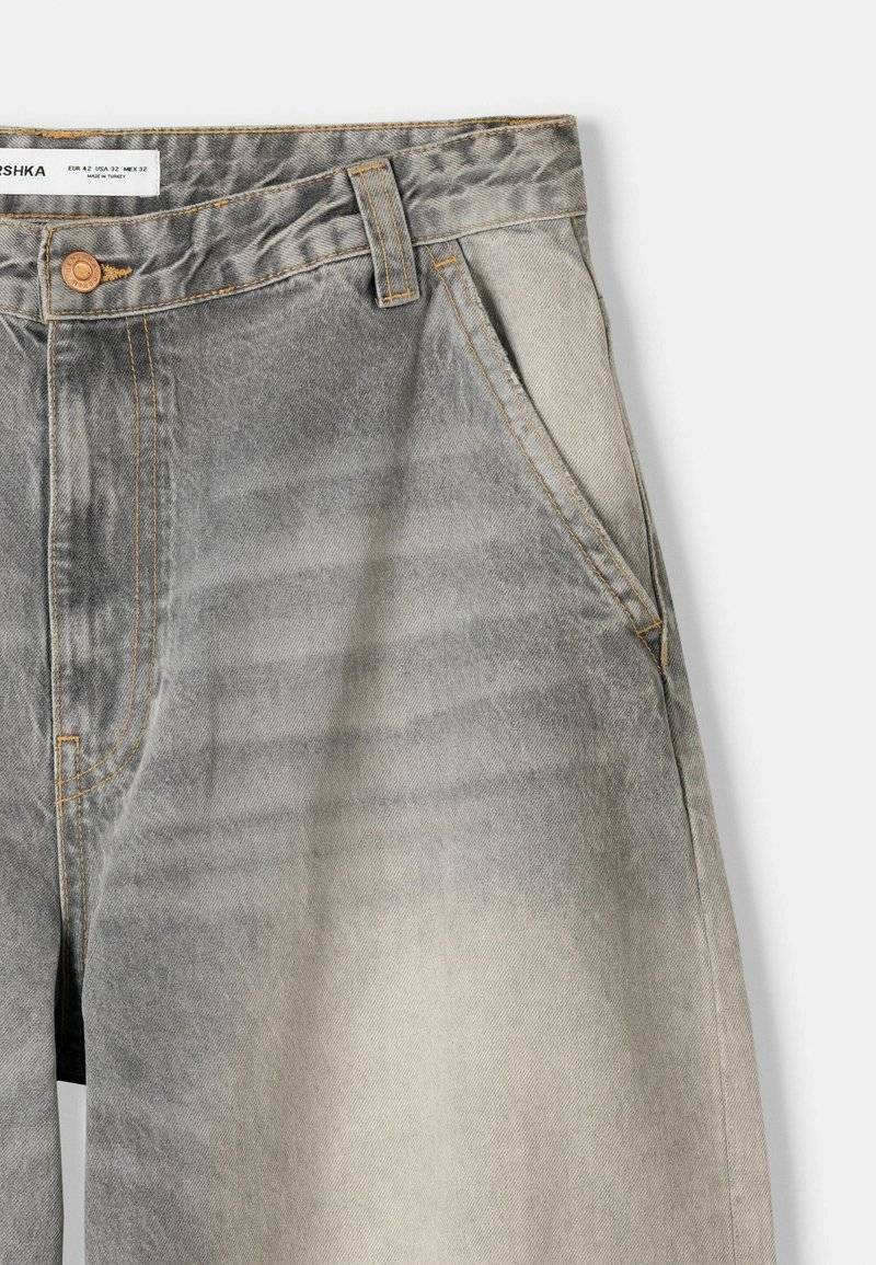 Bershka Bershka Relaxed fit jeans - light grey JETZT KAUFEN