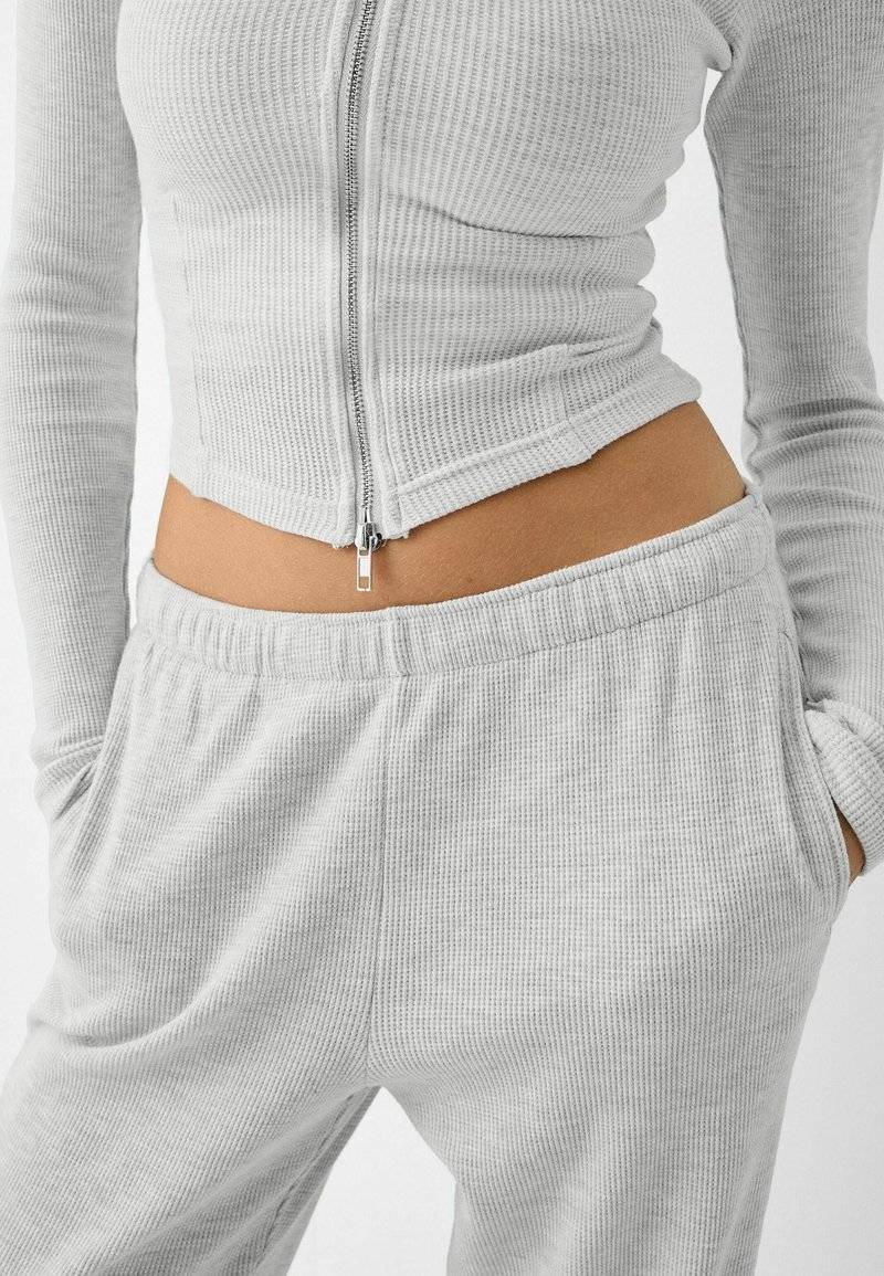Bershka Bershka LONG SLEEVE - Cardigan - mottled grey Neueste Stile